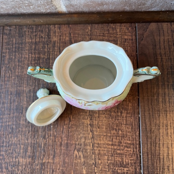 Nippon tea set vintage tea set Handpainted tea set Japan Nippon set pink green - Picture 7 of 16